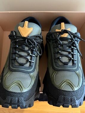 Louis Vuitton Olive Green and Black Mesh Trail Sneaker
